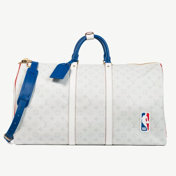Louis Vuitton x NBA Keepall 55 Bandouliere Basketball Antarctica Monogram Duffle - Picture 1 of 16